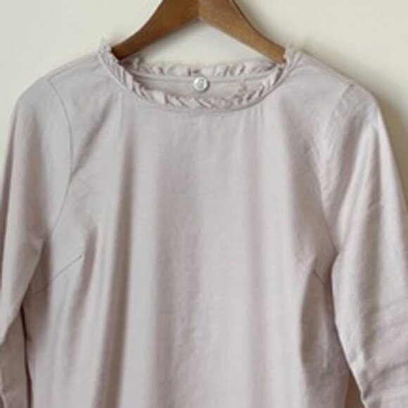 Margaret O'Leary Linen Dress XS Tan Ruffle - Picture 2 of 6